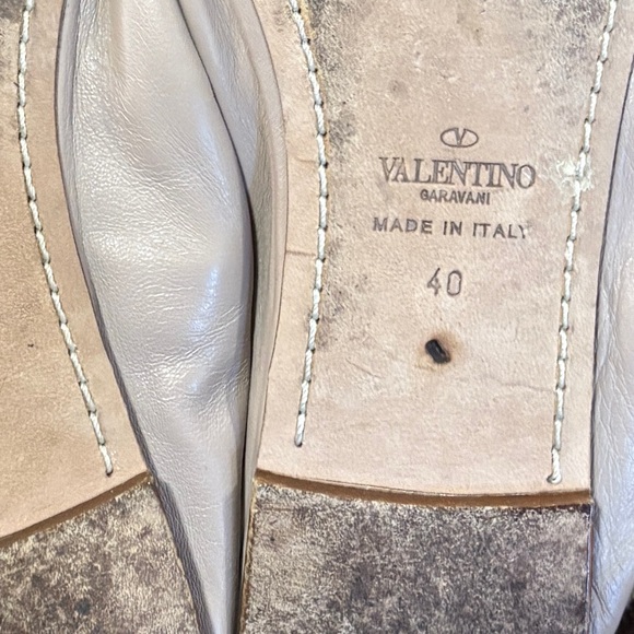 Valentino pale nude spiked ballet flats - Picture 5 of 7